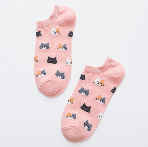 Image of Cat Pattern Socks (short), Clothing - catsbeststore