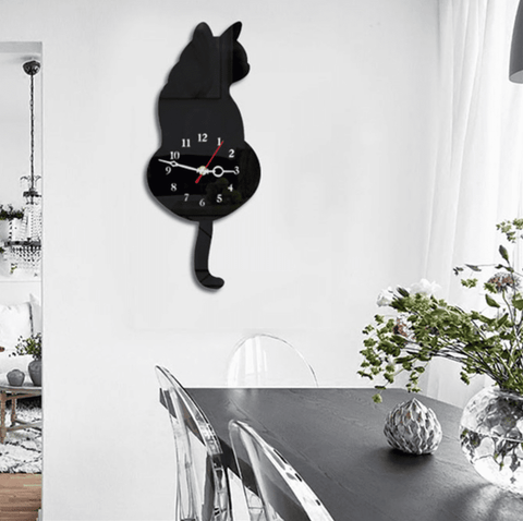 Image of Cat Tail Clock,  - catsbeststore