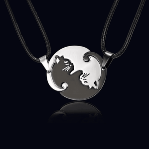 Yin and Yang Cat Necklace