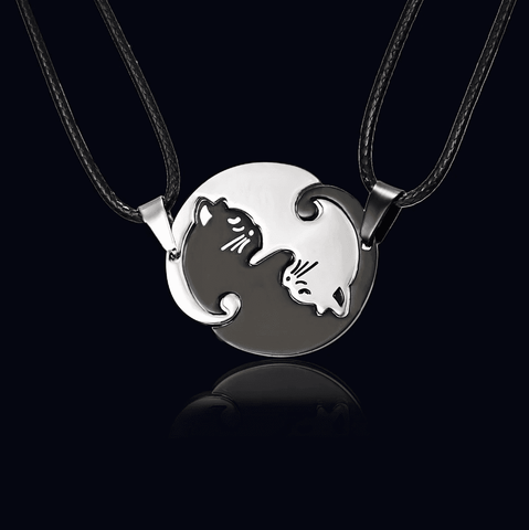 Image of Yin and Yang Cat Necklace, Jewelry - catsbeststore