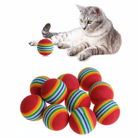 Rainbow Foam Balls, Accessories - catsbeststore