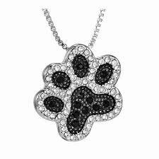 Cat Paw Necklace (Black), Jewelry - catsbeststore