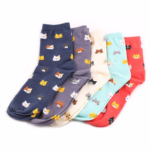 Cat Pattern Socks (long), Clothing - catsbeststore