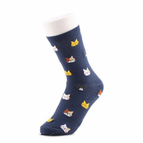 Cat Pattern Socks (long), Clothing - catsbeststore