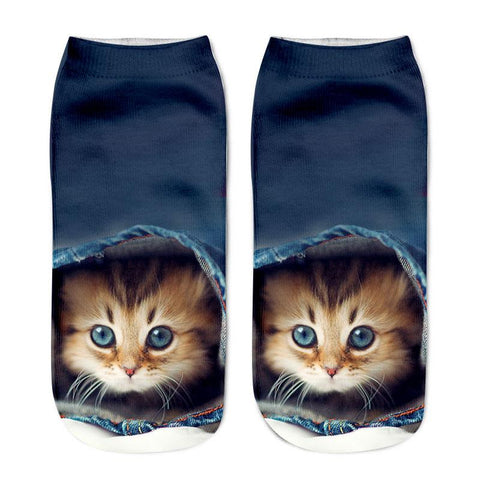 3D Printed Cat Socks, Clothing - catsbeststore