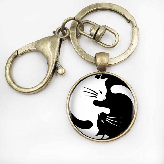 Cat Pendant - Yin and Yang